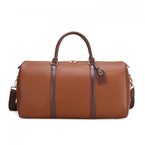 Large Capacity Handheld Travel Duffel Bag, Soft Solid Color Gym Bag with Wet and Dry Separation Design