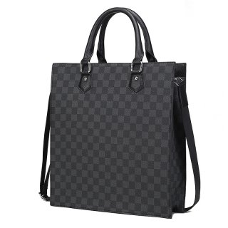 New Fashion OL Business Briefcase, Vertical Zipper Hand & Crossbody Bag for Men & Women, Fits A4 Documents