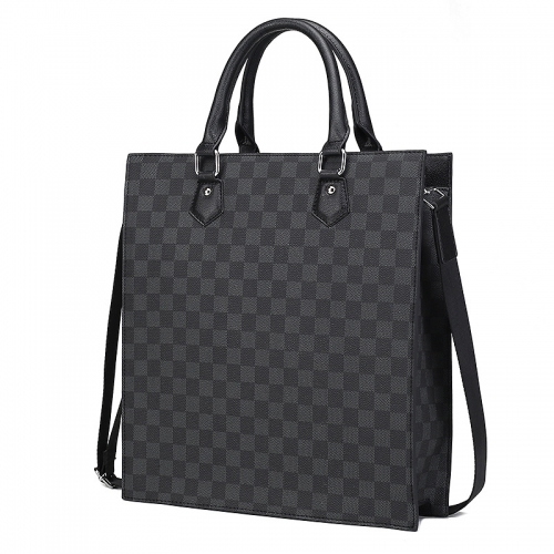 New Fashion OL Business Briefcase, Vertical Zipper Hand & Crossbody Bag for Men & Women, Fits A4 Documents