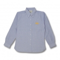 Aitos Men's Long Sleeve Oxford Button-Down Shirt, Gray Stripe