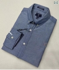 Men's Long Sleeve Solid Cotton Oxford Shirts Tops, Standard Regular Collar, Casual & Business Wear for Spring and Autumn
