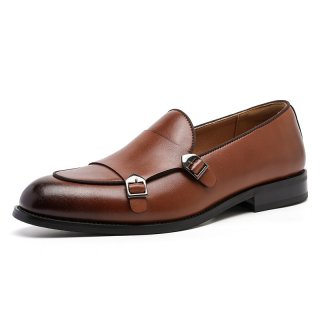 Men's Handmade Genuine Top-Grain Cowhide Leather Shoes, Business Formal Oxford Retro Dress Shoes